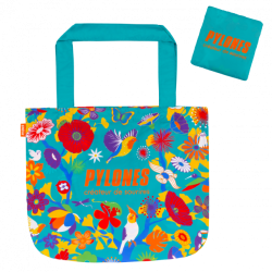 Sac de courses pliable turquoise PYLONES