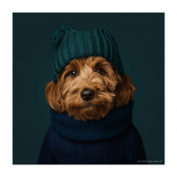 Dessous-plat en verre CHIEN "Cachou"