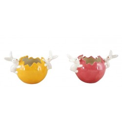 Pot Oeuf et lapin Rouge ou jaune