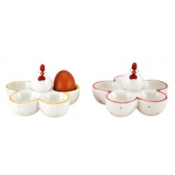 Support 5 oeufs Poule GLORIA Rouge ou jaune