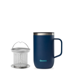 Mug tisanière isotherme Bleu nuit QWETCH
