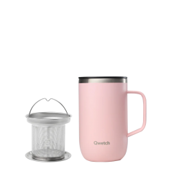 Mug tisanière isotherme Rose pastel QWETCH