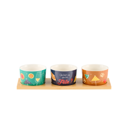 Plateau apéro avec 3 raviers "Qu'est ce qu'on fête?"