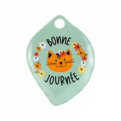 Repose-sachet de thé FEUILLE "Bonne journée"