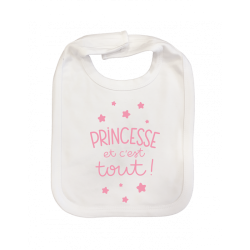 Bavoir bébé "Princesse et puis c'est tout"