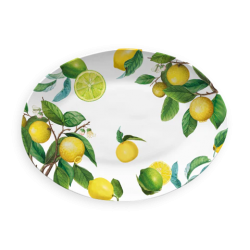 Plateau ovale mélamine 51cm CITRON