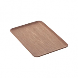 Plateau à servir rectangulaire 33cm Bois foncé