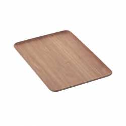 Plateau à servir rectangulaire 39cm Bois foncé