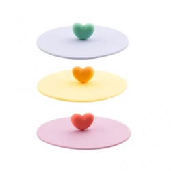Couvercle de tasse en silicone COEUR DOTZ