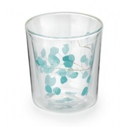 Tasse en verre double paroi LYN Eucalyptus