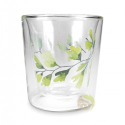 Tasse en verre double paroi LYN Ginkgo