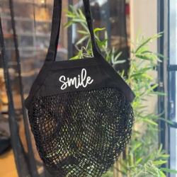 Sac filet Noir "Smile"