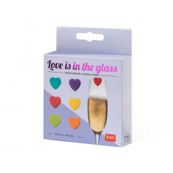 Lot de 8 marqueurs-verre HEARTS