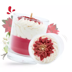 Bougie gourmande Taille M "Fleur Rouge"