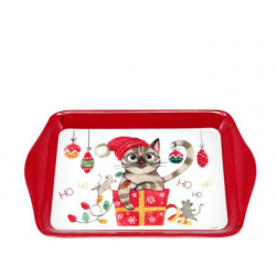 Petit Plateau "Chat de noël" CHADEAU