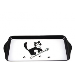 Plateau rectangle Chats Noir et Blanc MIA