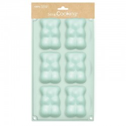 Moule 6 grands oursons en silicone SCRAPCOOKING