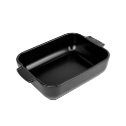 Plat à four rectangle 25cm Noir satin APPOLIA