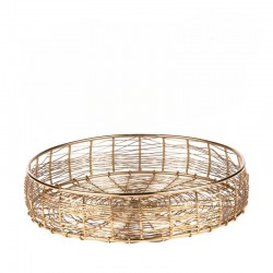Corbeille à pain/fruits doré 25cm