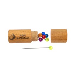 Lot de 6 piques à bigorneaux +Fourreau en bois