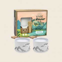 Lot de 2 raclettes à la bougie LUMI "D'amour et de...