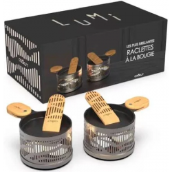 Lot de 2 raclettes à la bougie Onyx LUMI Scintillante COOKUT