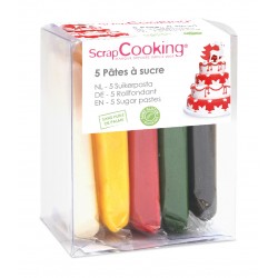 Lot de 5 Pâtes à sucre de Noël SCRAPCOOKING