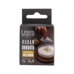 Ruban rhodoïde 5m H4,5cm PATISDECOR