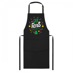 Tablier adulte Noir "Que les fêtes commencent"