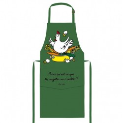 Tablier adulte Vert "Mijote cocotte"