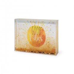 Cadre photo GLITTER Gold Good vibes