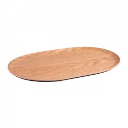 Plateau ovale bois naturel 35cm
