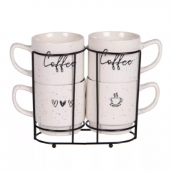 Rack 4 Mugs SWEET COFFEE