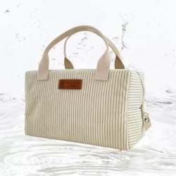 Sac repas isotherme Ice cube S VELOURS Ecru