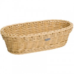 Corbeille à pain tressée ovale beige