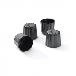 Lot de 4 moules à cannelés D5,5cm DE BUYER
