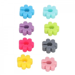 Lot de 6 marqueurs verre Fleurs