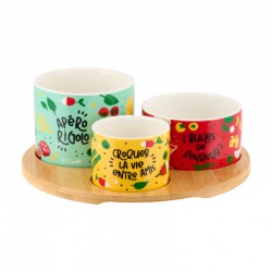 Plateau apéro Rond CUBE "Apéro rigolo"