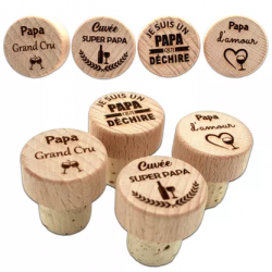 Bouchon en bois "PAPA"
