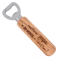 Décapsuleur en bois "Meilleur papa du monde entier"