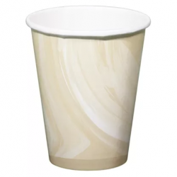 Lot de 6 verres en carton MARBRE beige