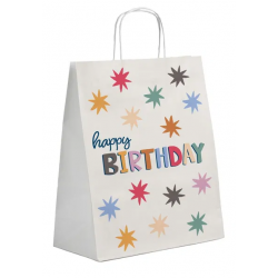 Lot de 6 sacs papier "Happy Birthday" STARBUST