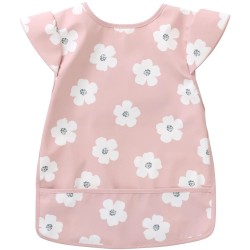 Bavoir intégral "Fleurs rose&blanc" 6-24m