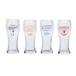 Coffret de 4 Verres à bière FOOT