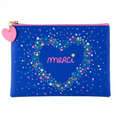 Trousse à tout PAIX "Merci" Bleu coeur