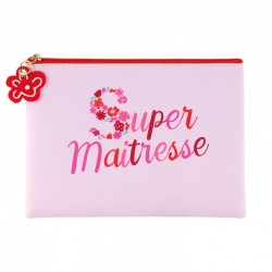 Trousse à tout PAIX "Super maîtresse" fleurie