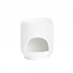 Brûle-parfum en porcelaine blanche TERRE D'OC