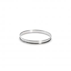 Cercle à tarte 18cm inox H2cm Bords roulés DE BUYER