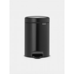 Poubelle ronde à pédale NewIcon 3L Matt black BRABANTIA