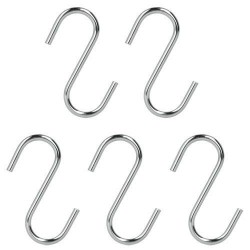Lot de 5 crochets S en métal METALTEX